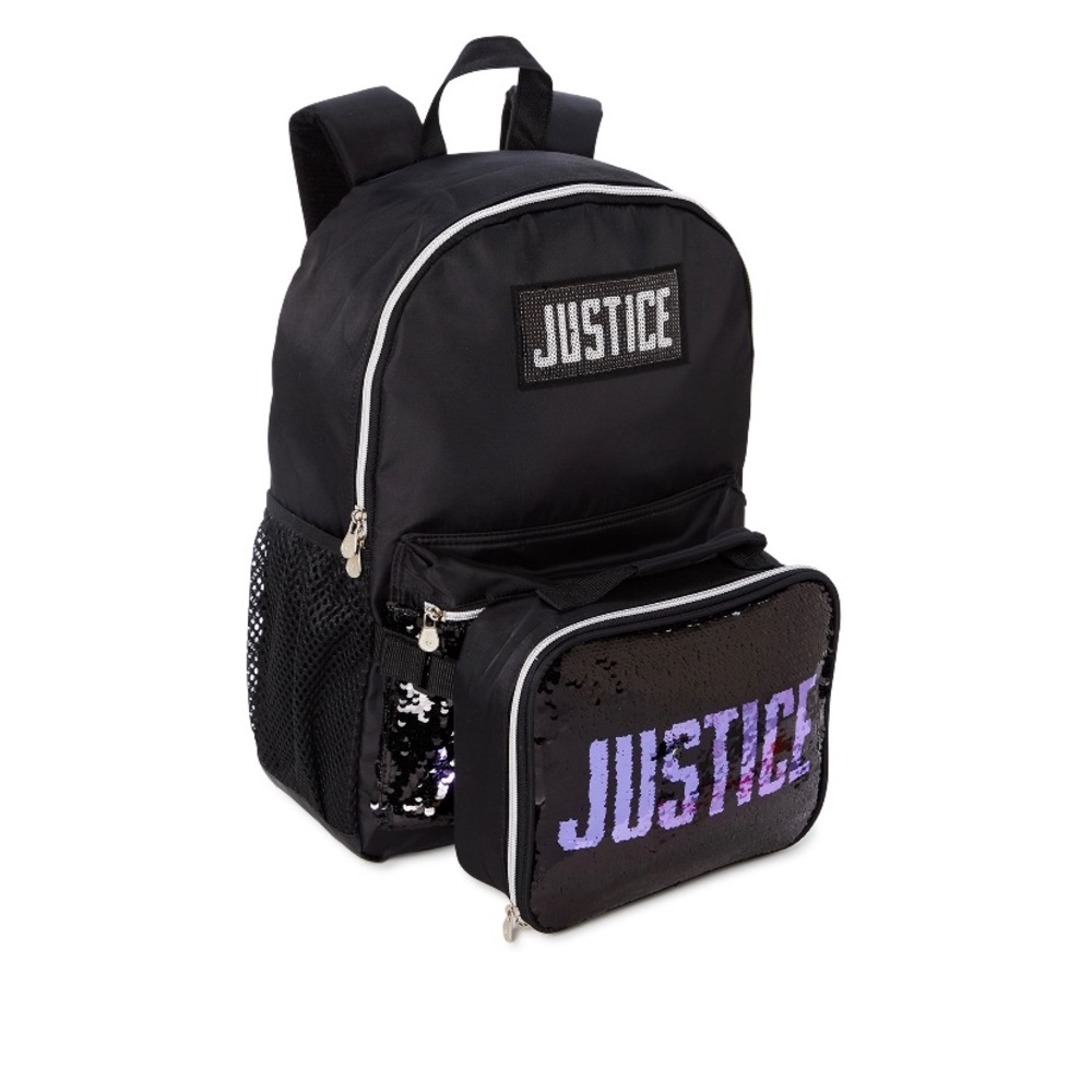 Justice back pack and lunchbox